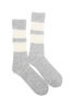 R1436 Retro Winter Outdoor Socks - Grey/White Thumbnail