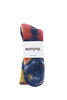 R1415 Chunky Ribbed Crew Socks Tie Dye - Red/Blue Thumbnail