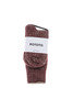 R1001-BR Double Face Crew Socks - Dark Red/Brown Thumbnail