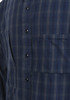 Mercantile Work Shirt Cotton Flannel Plaid - Navy/Grey Thumbnail