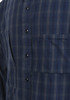 Mercantile Work Shirt Cotton Flannel Plaid - Navy/Grey Thumbnail