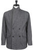 4 Button DB Jacket Wool Blend Stretch Flannel Cloth - Grey Thumbnail