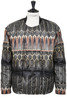 Print Middle Layer Down Jacket - Black Thumbnail