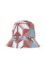 Bucket Hat Tile Print - Navy Thumbnail
