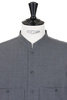 Stand Collar Shirt Tropical Wool - Grey Thumbnail