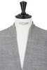 Lined Easy Cardigan Cotton Honeycomb Jersey - Grey Thumbnail