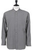 Band Collar Shirt Cotton/Silk Seersucker Grey Thumbnail