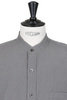 Band Collar Shirt Cotton/Silk Seersucker Grey Thumbnail