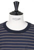 Horizontal Stripe Viscose Pocket Tee - Navy Thumbnail