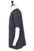 Horizontal Stripe Viscose Pocket Tee - Navy Thumbnail