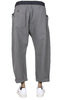 Loose Fit Cropped Pants Cotton/Silk Seersucker Grey Thumbnail