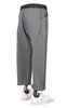 Loose Fit Cropped Pants Cotton/Silk Seersucker Grey Thumbnail