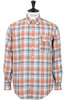 Button Down Scout Shirt Lightweight Cotton Plaid - Salmon Thumbnail