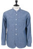 Chambray Band Collar Shirt - Blue Thumbnail