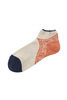 96 Yarns Paisley Bandana Heel Ankle Socks - Orange Thumbnail