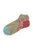 96 Yarns Paisley Bandana Heel Ankle Socks - Red Thumbnail