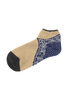 96 Yarns Paisley Bandana Heel Ankle Socks - Navy Thumbnail