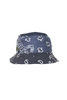 Bandana Patchwork BUCKET Hat (Short Brim) - Purple/Navy Thumbnail