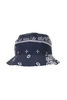 Bandana Patchwork BUCKET Hat (Short Brim) - Purple/Navy Thumbnail