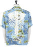 Rayon KAMEKAMEHA BONE Aloha Shirt - Blue Thumbnail