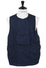 Light oz Denim Field Vest - Indigo Thumbnail