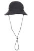 Baker Back Satin Metro Hat With Strap - Black Thumbnail