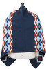 Merino Wool Poncho Fairisle - Indigo Thumbnail
