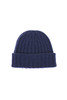 Cashmere 2x2 Rib Watch Cap - Blue Thumbnail