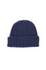 Cashmere 2x2 Rib Watch Cap - Blue Thumbnail