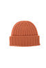 Cashmere 2x2 Rib Watch Cap - Orange Thumbnail