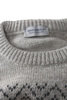 Oban Wool Jacquard Crew Neck - Natural Thumbnail