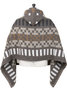 Wool Poncho - Brown Thumbnail