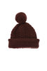 Double Cuff Fisherman Bobble Cap - Raisin Thumbnail