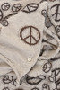 Wool Peace Mark HAPPY Muffler - Beige Thumbnail