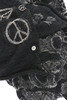Wool Peace Mark HAPPY Muffler - Black Thumbnail