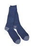 R1378 Guernsey Pattern Crew Socks - Blue Thumbnail