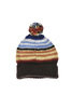 Double Cuff Knitted Serape Cap - Chocolate Thumbnail