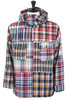 Cagoule Shirt Square Patchwork Madras - Navy Thumbnail