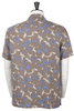 Camp Collar Short Sleeve Linen Floral Print - Brown Thumbnail