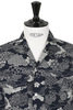 Camp Collar Short Sleeve Japanese Print - Indigo Thumbnail