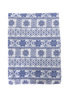 Long Scarf Embroidery - Blue/White Thumbnail