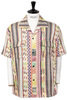 50's Milano Jacquard Short Sleeve Shirt  - Natural Thumbnail