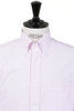 Ticking Stripe Button Down Oxford Shirt - Pink Thumbnail