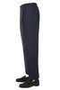 Tropical Merino Wool Single Pleat Trouser - Navy Thumbnail