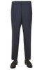Tropical Merino Wool Single Pleat Trouser - Navy Thumbnail