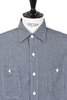 No.6 Shirt Cotton/Linen Gingham - Indigo Thumbnail