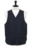 DEE Vest Linen/Cotton Poplin - Navy Thumbnail