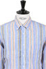 Linen Awning Stripe Button Down - Blue Thumbnail