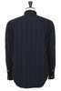 Cotton/Linen Dobby Stripe Work Shirt - Navy Thumbnail