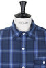 Pullover Shirt Short Sleeve Plaid - Blue Thumbnail